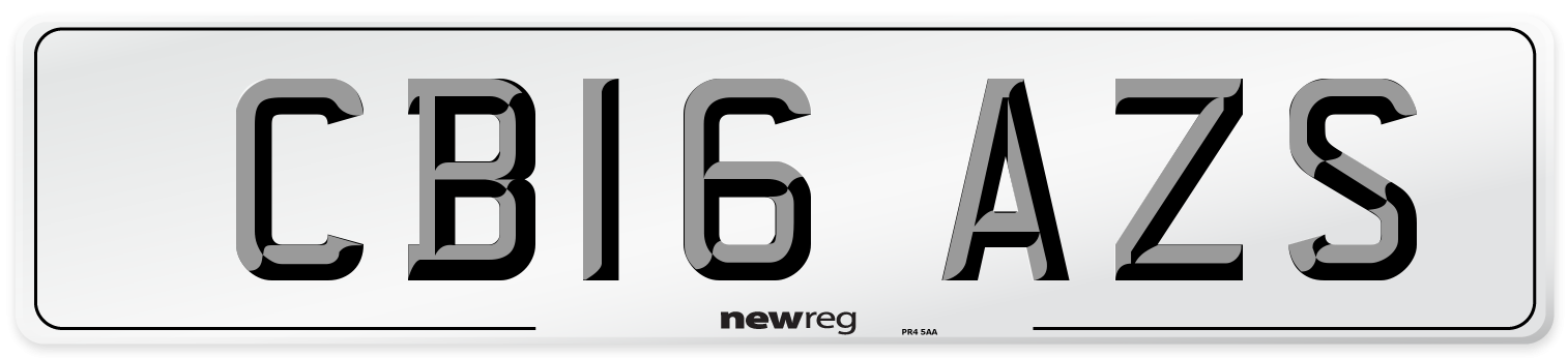 CB16 AZS Number Plate from New Reg